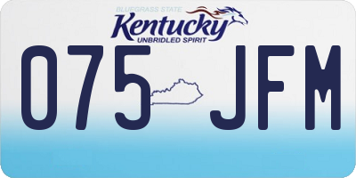 KY license plate 075JFM