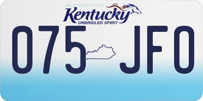 KY license plate 075JFO