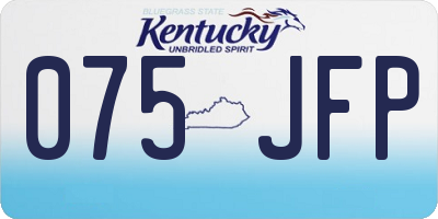 KY license plate 075JFP