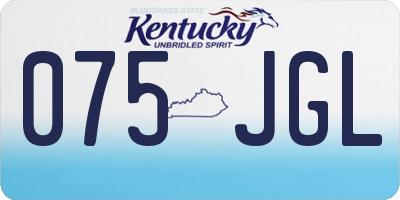 KY license plate 075JGL