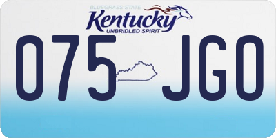 KY license plate 075JGO