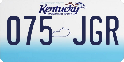 KY license plate 075JGR