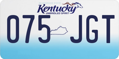 KY license plate 075JGT