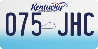 KY license plate 075JHC
