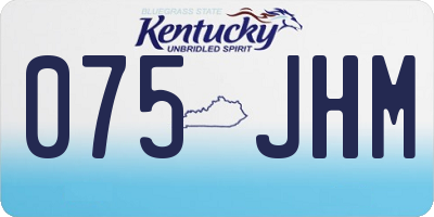 KY license plate 075JHM