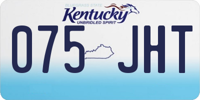 KY license plate 075JHT