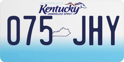 KY license plate 075JHY