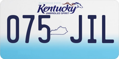 KY license plate 075JIL