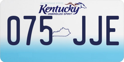 KY license plate 075JJE