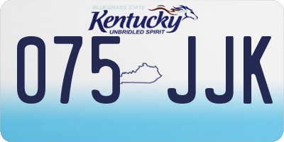 KY license plate 075JJK