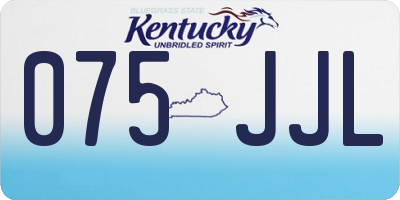 KY license plate 075JJL