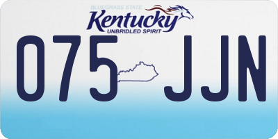 KY license plate 075JJN
