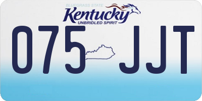 KY license plate 075JJT