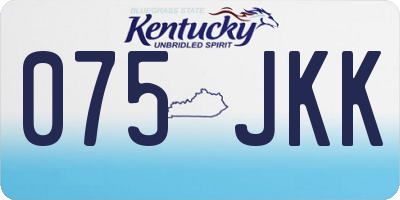 KY license plate 075JKK