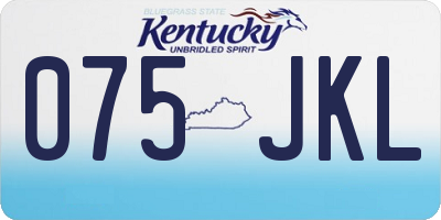 KY license plate 075JKL