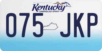 KY license plate 075JKP