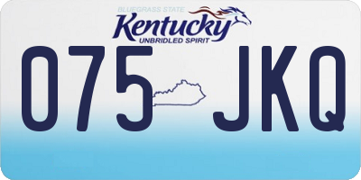 KY license plate 075JKQ