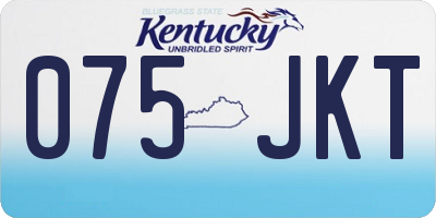 KY license plate 075JKT