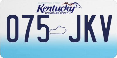 KY license plate 075JKV