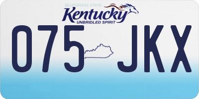 KY license plate 075JKX
