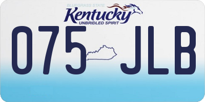 KY license plate 075JLB