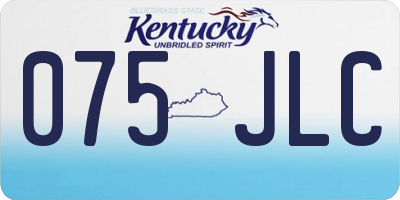 KY license plate 075JLC