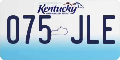 KY license plate 075JLE