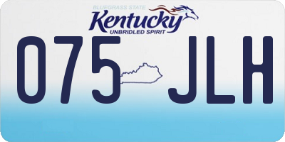 KY license plate 075JLH