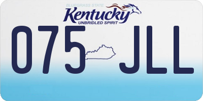KY license plate 075JLL