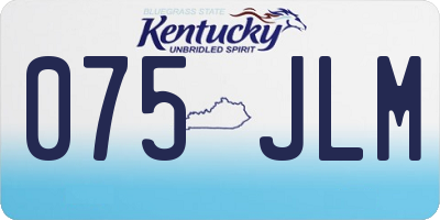 KY license plate 075JLM