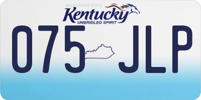 KY license plate 075JLP