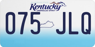 KY license plate 075JLQ