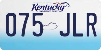 KY license plate 075JLR