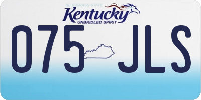 KY license plate 075JLS