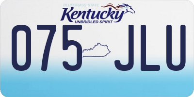 KY license plate 075JLU