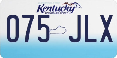 KY license plate 075JLX
