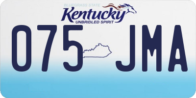 KY license plate 075JMA