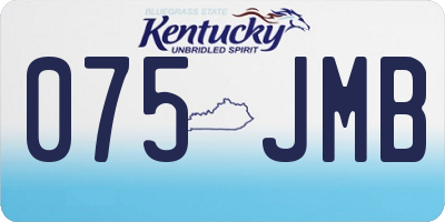 KY license plate 075JMB