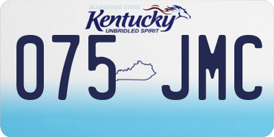 KY license plate 075JMC