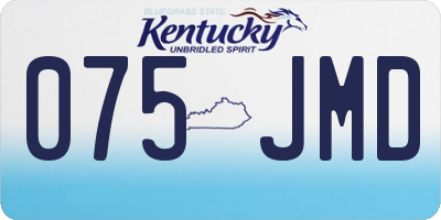 KY license plate 075JMD