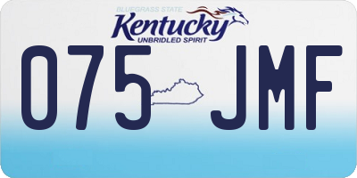 KY license plate 075JMF