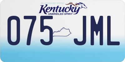 KY license plate 075JML