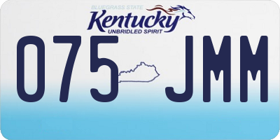 KY license plate 075JMM