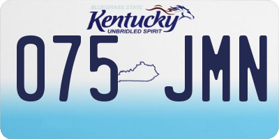 KY license plate 075JMN