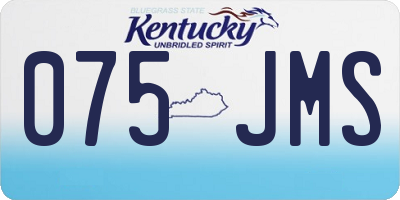 KY license plate 075JMS