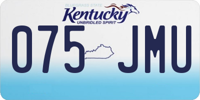 KY license plate 075JMU