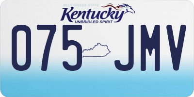 KY license plate 075JMV