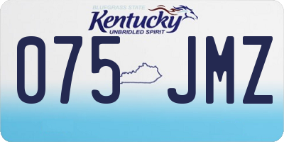 KY license plate 075JMZ