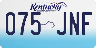 KY license plate 075JNF