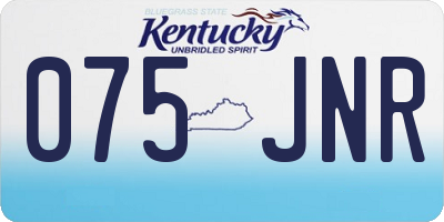 KY license plate 075JNR
